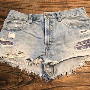 Distressed Denim shorts